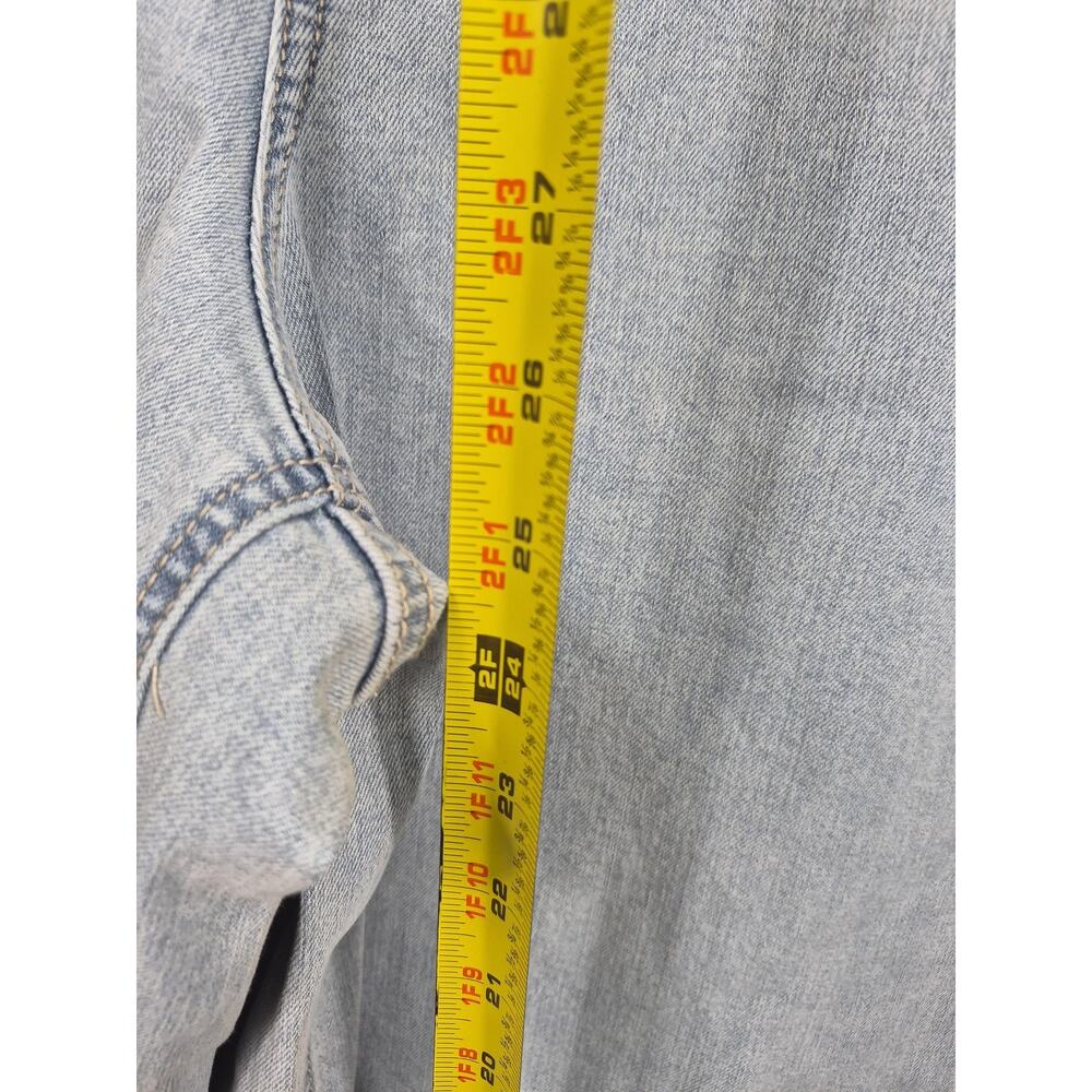 Peace Love World Jeans Womens 18WP Blue High Rise Wide Leg Crop Denim Fringe NEW - Picture 13 of 15